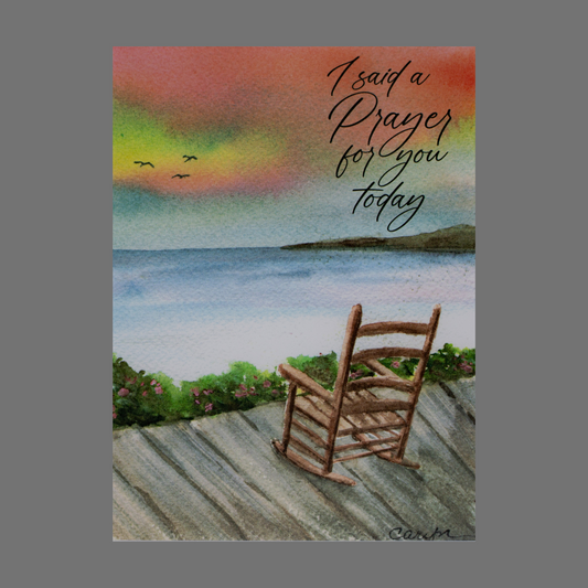 Pack of 4 - "I said a Prayer for you today" with Chair on Dock (20065)