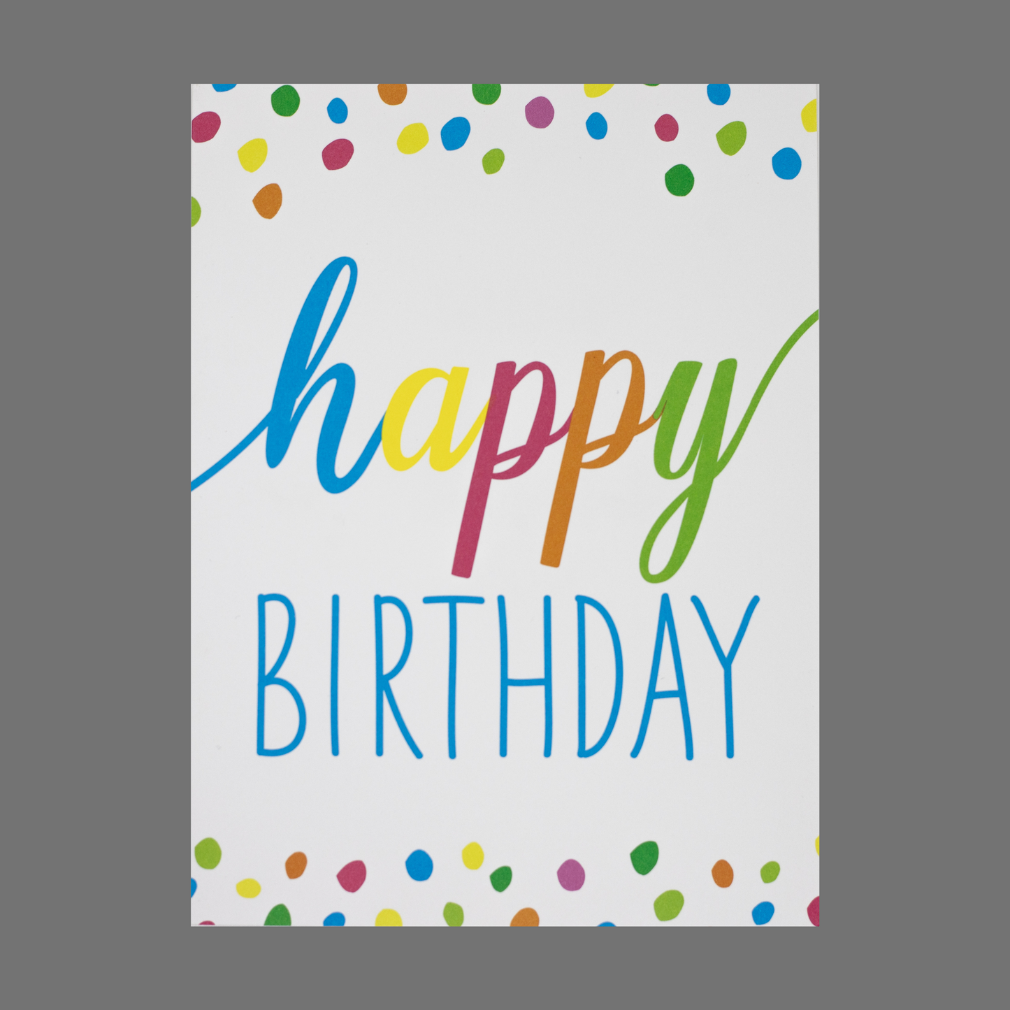Pack of 4 - "happy BIRTHDAY" with Dots (20061)