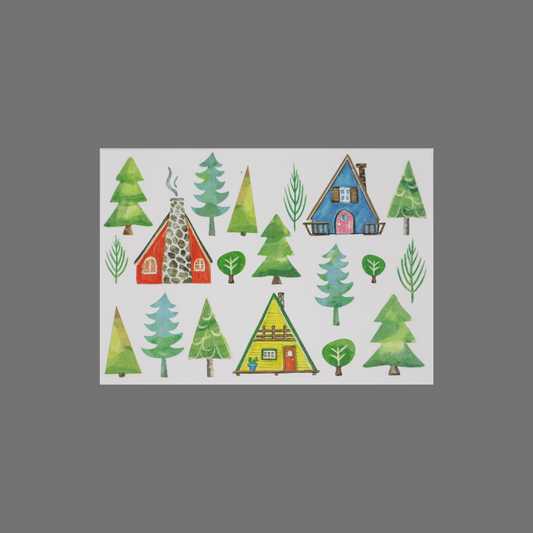 Pack of 8 - Three Cabins in the Woods (10092)