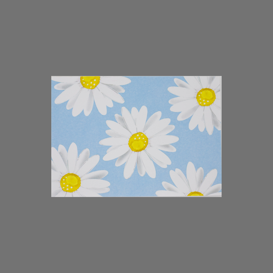 Pack of 8 - White Daisies on Blue (10096)