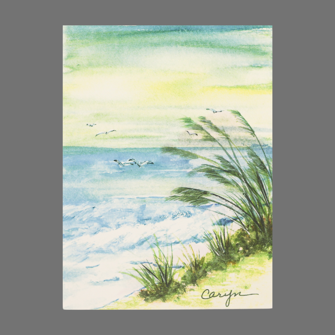 Pack of 4 - Beach Scene with Waves and birds (20040)