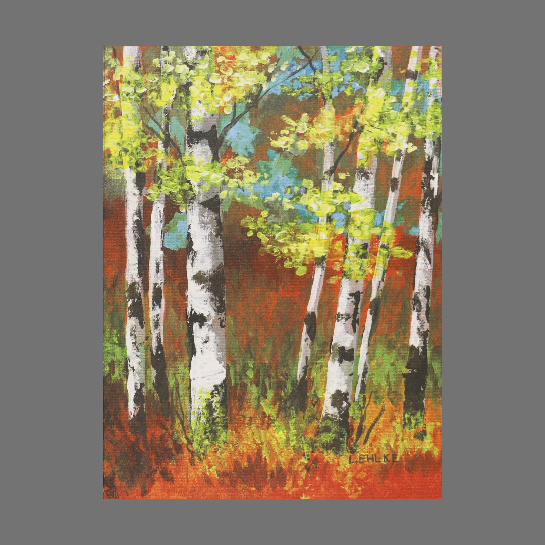Pack of 4 - Birch Trees in Fall Forest (20019)
