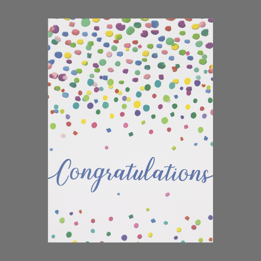 Pack of 4 - "Congratulations" with Confetti (20056)