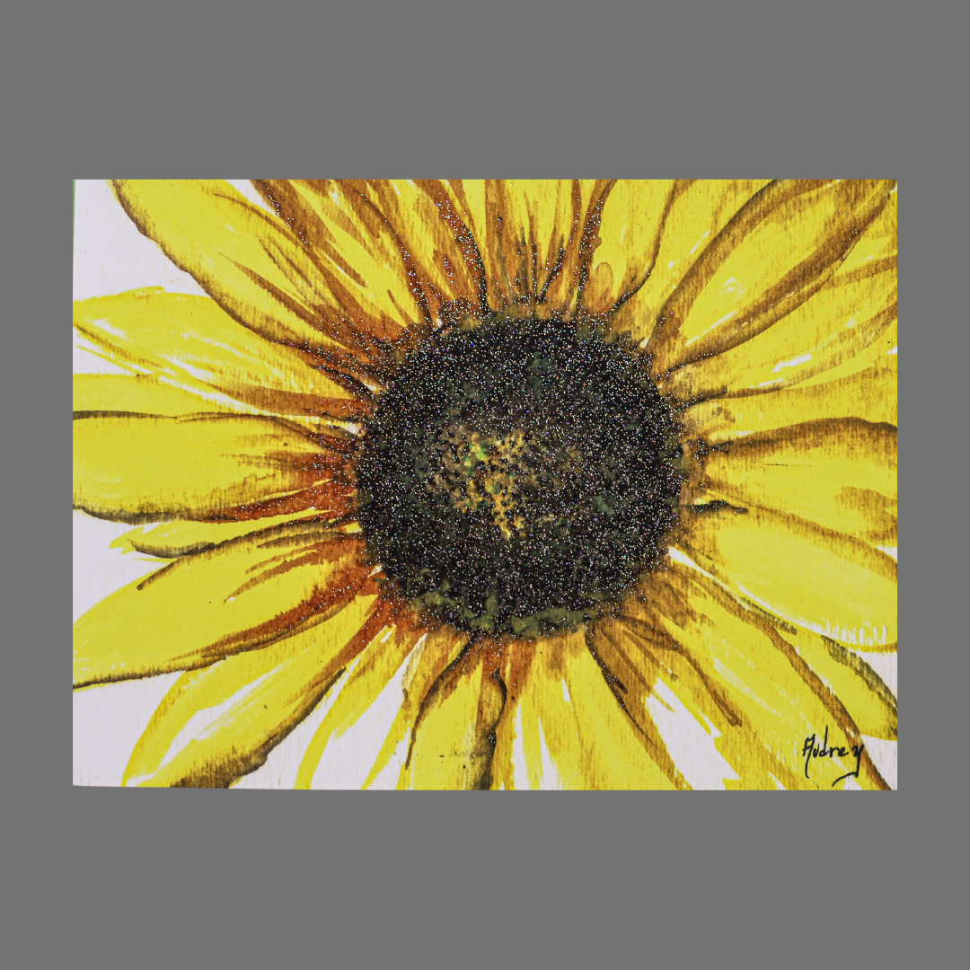 Pack of 4 - Sunflower with Textured Center (20018)