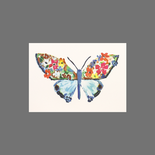 Pack of 8 - Butterfly with Flowers on Upper Wings (10031)