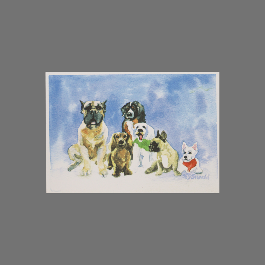 Pack of 8 - Group of Six Dogs (10034)