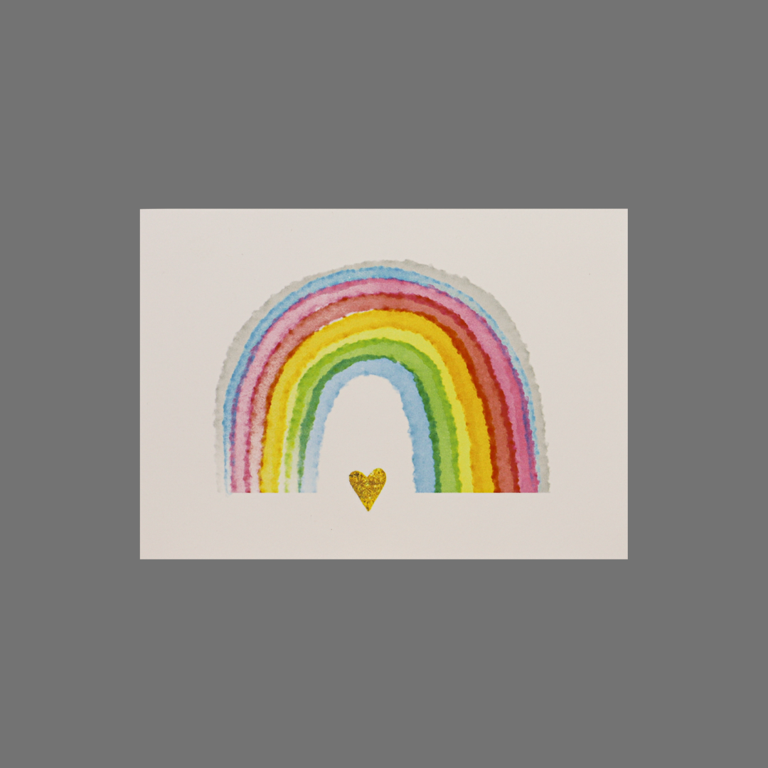 Pack of 8 - Rainbow with Heart (10056)