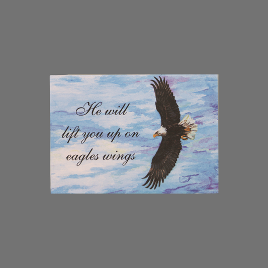 Pack of 8 - "He will Lift You Up on Eagles Wings" (10022)
