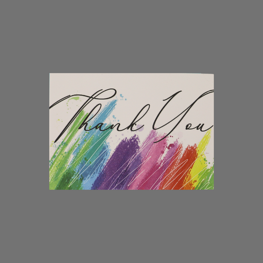 Pack of 8 - "Thank You" with Colors Brushed Up (10005)