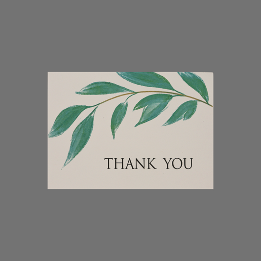 Pack of 8 - "Thank You" with Leaves on a Branch (10070)