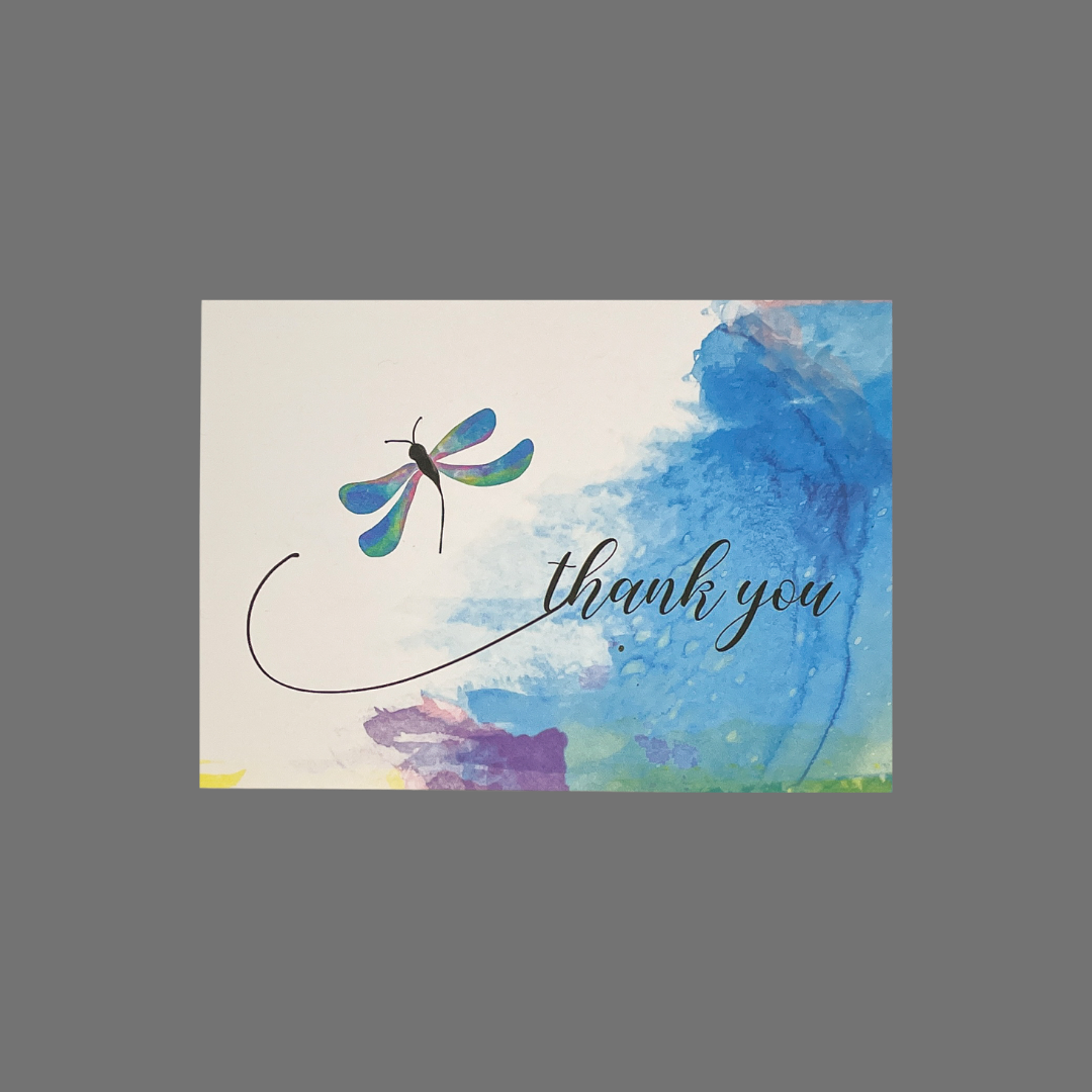 Pack of 8 - "Thank You" with Blue Dragonfly (10080)